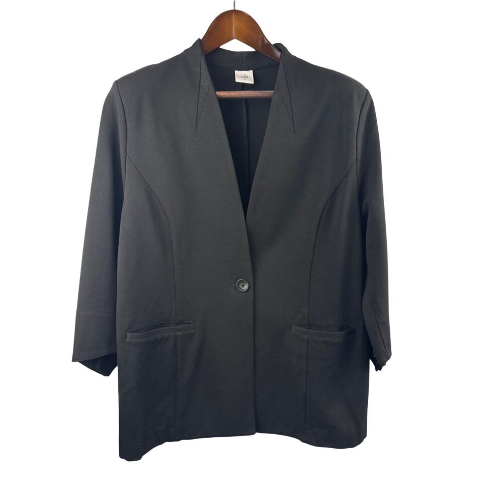 Women’s Cabi Large Black Blazer w/ Button Closure